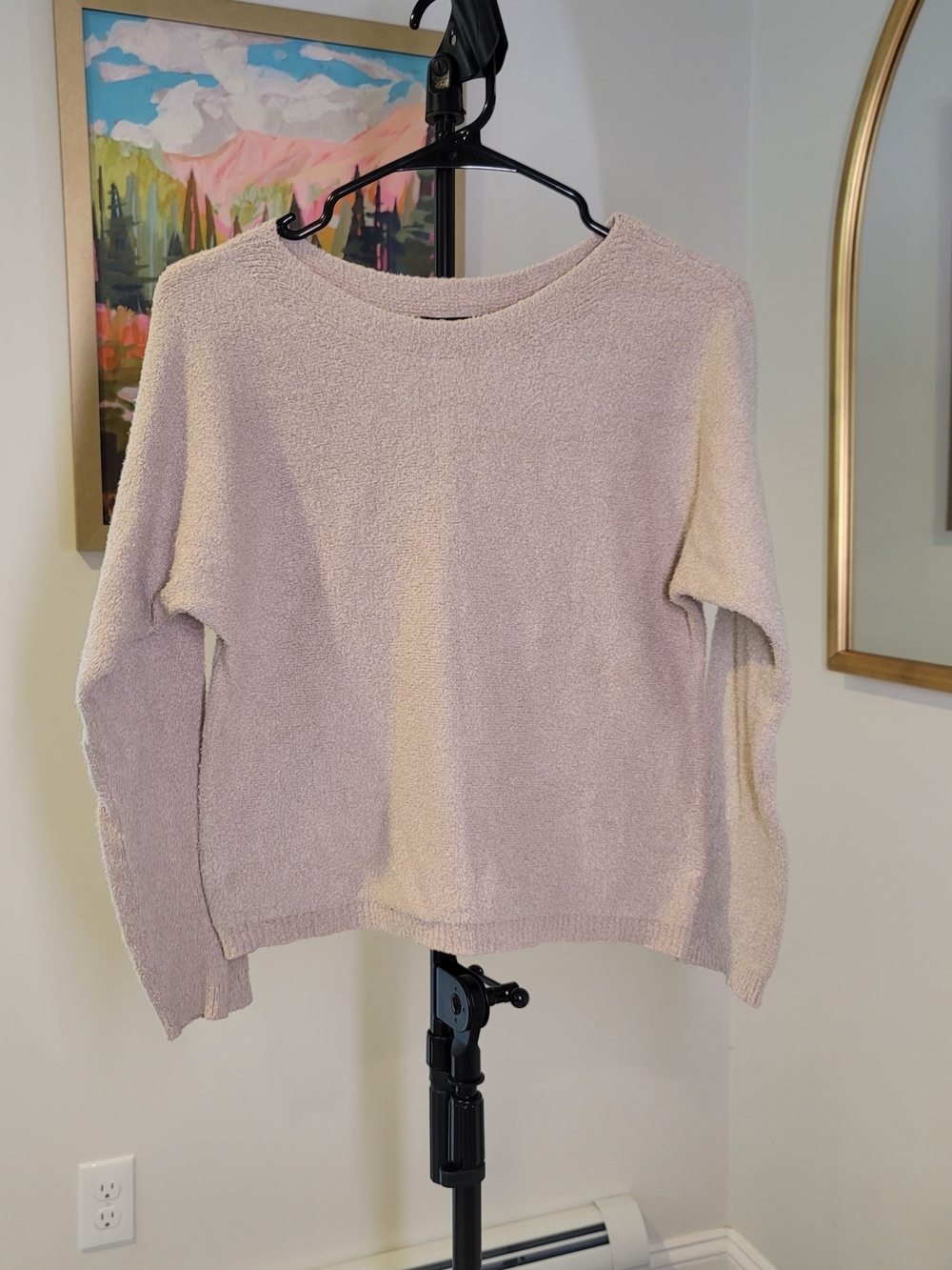 RACHEL ZOE Long Sleeve Pullover Sweater Beige Tan Women's Size M
